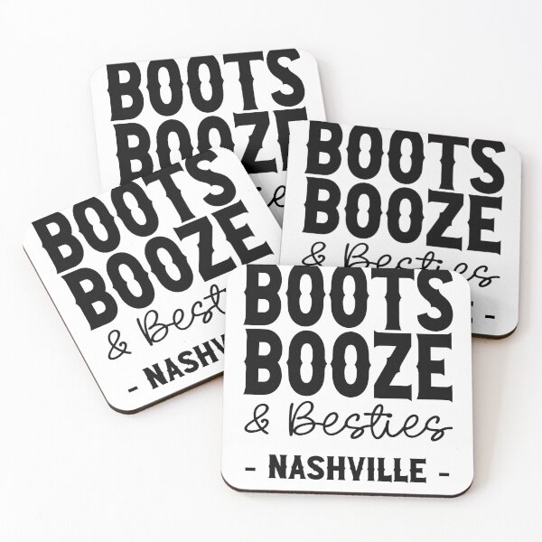 Item preview, Nashville Bachelorette Party Black Boots Booze and Besties Country Western Design designed and sold by mysticblvd.