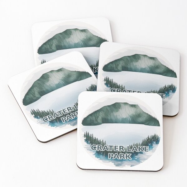 Item preview, Crater Lake National Park Boho Watercolor Circle designed and sold by PikoApparel.