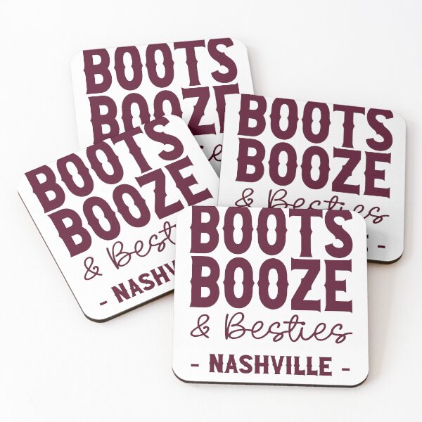 Item preview, Nashville Bachelorette Party Burgundy Boots Booze and Besties Country Western Design designed and sold by mysticblvd.