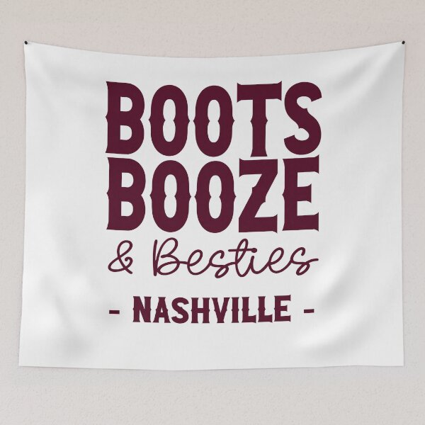 Item preview, Nashville Bachelorette Party Burgundy Boots Booze and Besties Country Western Design designed and sold by mysticblvd.