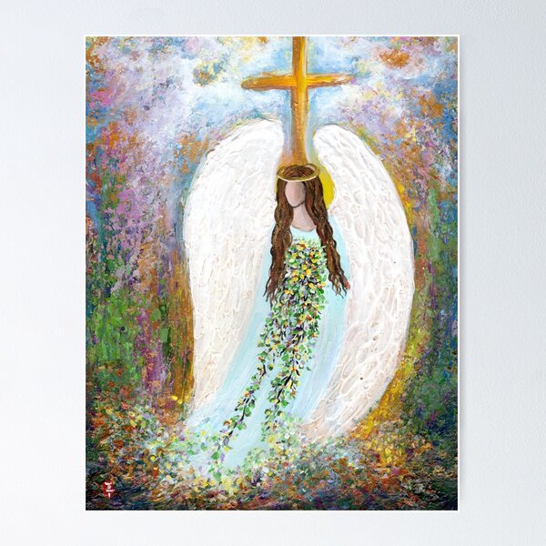 Heavenly Anime Angel' Poster, picture, metal print, paint by