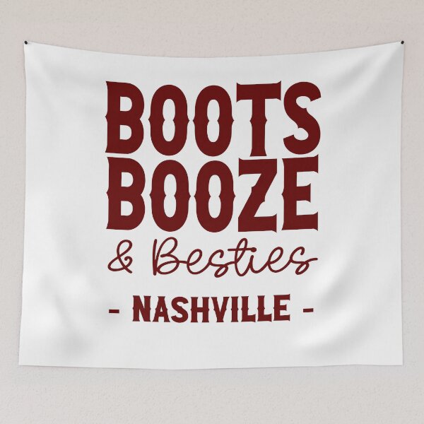 Item preview, Nashville Bachelorette Party Dark Red Boots Booze and Besties Country Western Design designed and sold by mysticblvd.