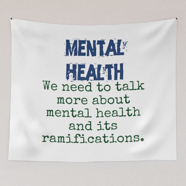 Item preview, We Need To Talk More About Mental Health - Mental Health Quote designed and sold by CrankyOldDude.