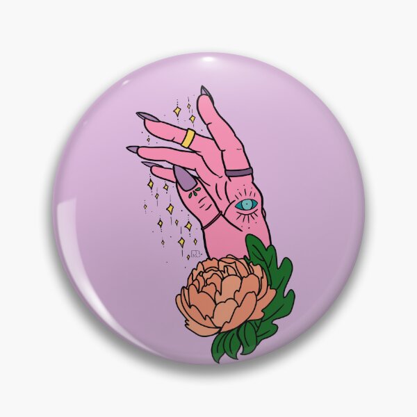 Item preview, Pink Hand With Peony designed and sold by RooBooCo.