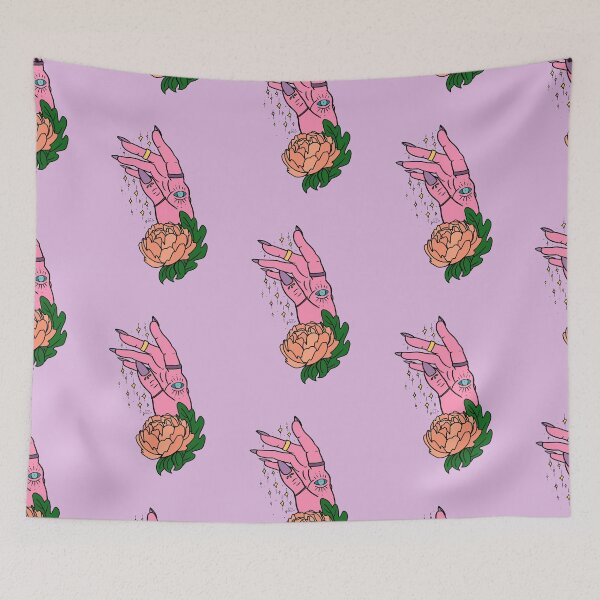 Item preview, Pink Hand With Peony designed and sold by RooBooCo.