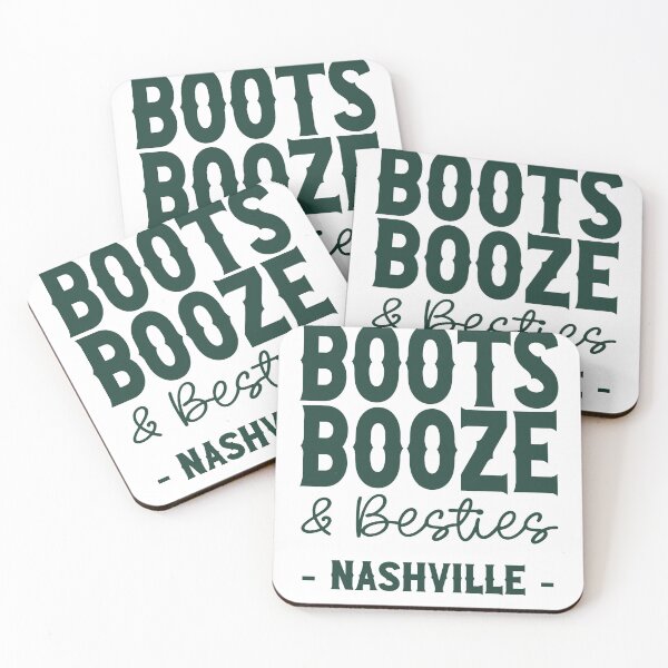 Item preview, Nashville Bachelorette Party Emerald Green Boots Booze and Besties Country Western Design designed and sold by mysticblvd.