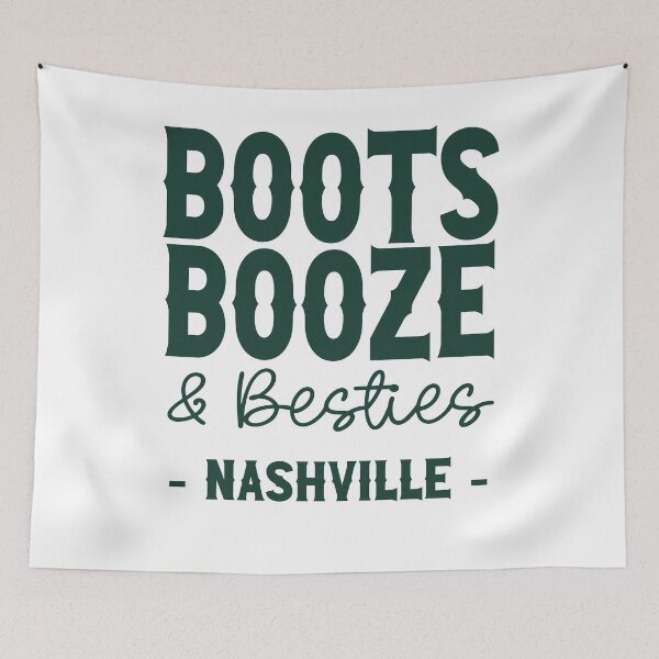 Item preview, Nashville Bachelorette Party Emerald Green Boots Booze and Besties Country Western Design designed and sold by mysticblvd.