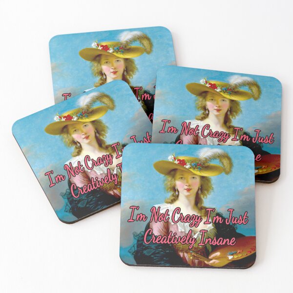 Item preview, I’m not Crazy I’m Just Creatively Insane, Self Portrait of Elisabeth Louise Vigee Le Brun designed and sold by KellysComColors.