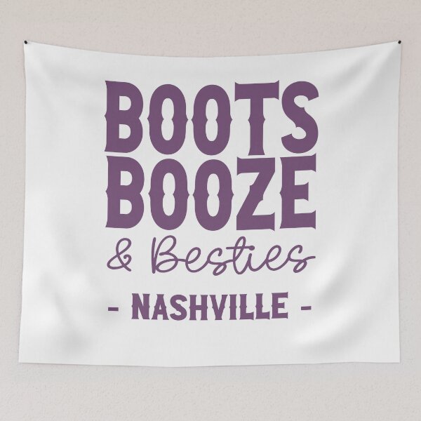 Item preview, Nashville Bachelorette Party Lavender Boots Booze and Besties Country Western Design designed and sold by mysticblvd.