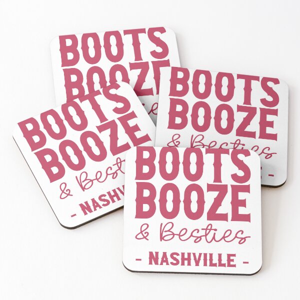Item preview, Nashville Bachelorette Party Magenta Pink Boots Booze and Besties Country Western Design designed and sold by mysticblvd.