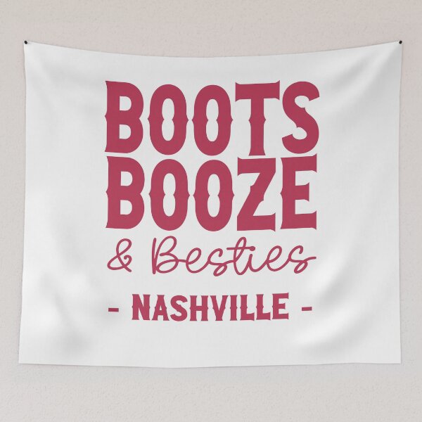 Item preview, Nashville Bachelorette Party Magenta Pink Boots Booze and Besties Country Western Design designed and sold by mysticblvd.