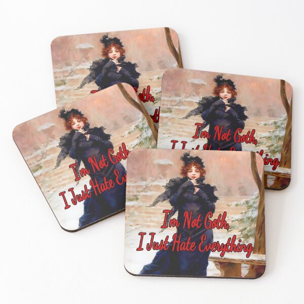 Item preview, I’m Not goth, I Just Hate Everything, Jeune Elegante En Hiver by Frederick Kaemmerer designed and sold by KellysComColors.