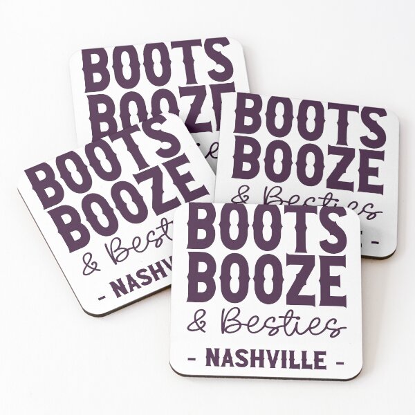 Item preview, Nashville Bachelorette Party Purple Boots Booze and Besties Country Western Design designed and sold by mysticblvd.