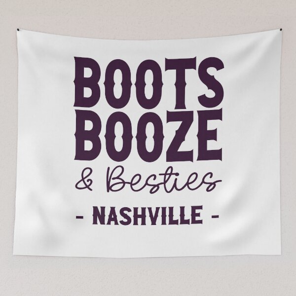 Item preview, Nashville Bachelorette Party Purple Boots Booze and Besties Country Western Design designed and sold by mysticblvd.