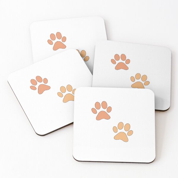Item preview, orange dog's paws stickers designed and sold by Kiniusia.