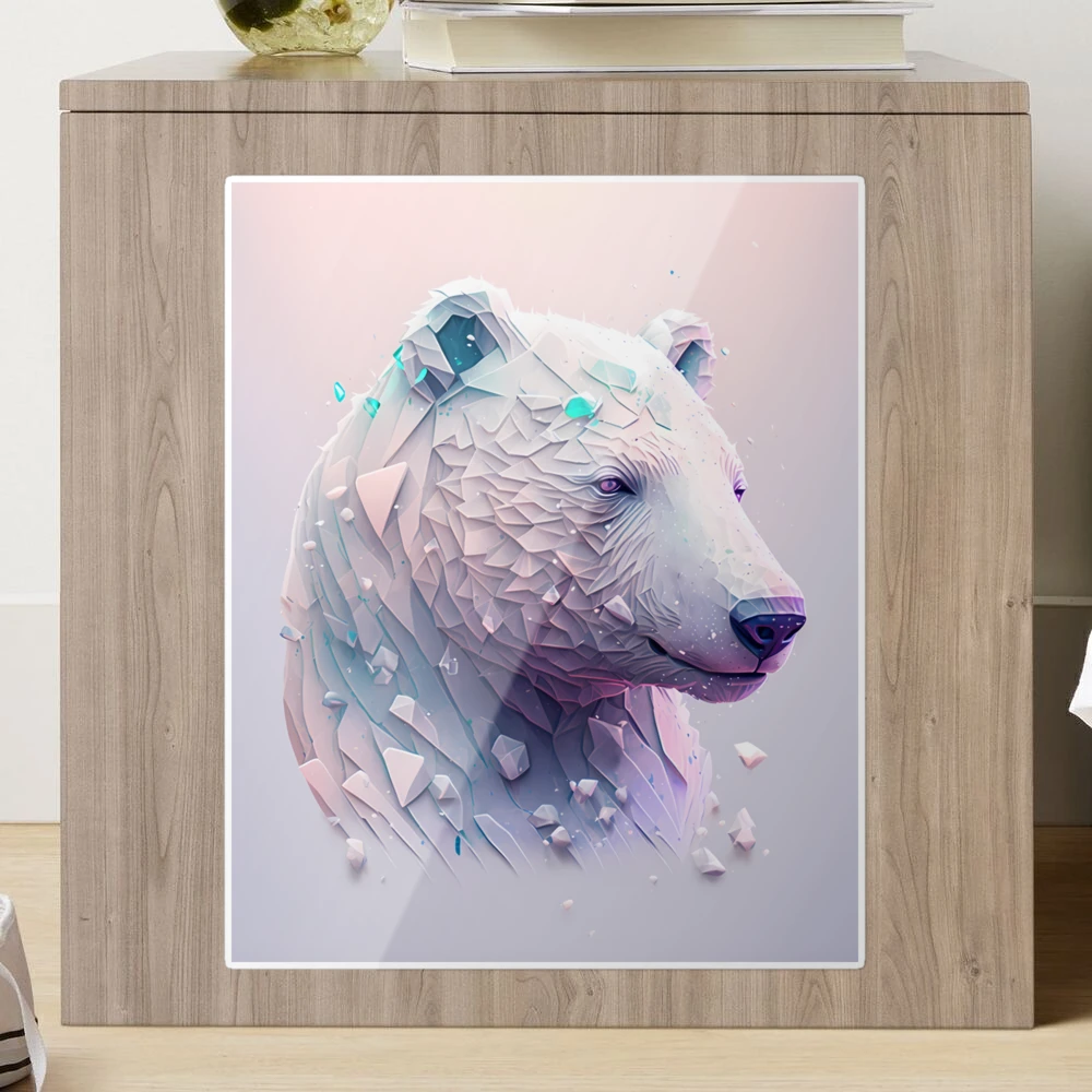 polar bear peeking over ledge Sticker for Sale by helenviec