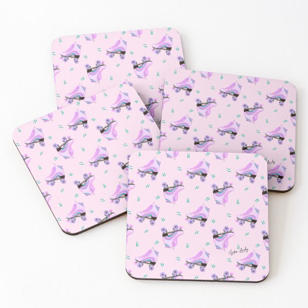 Item preview, Disco & roller skates collection pastel purple- pink background designed and sold by Studio Lydia  Lovely.