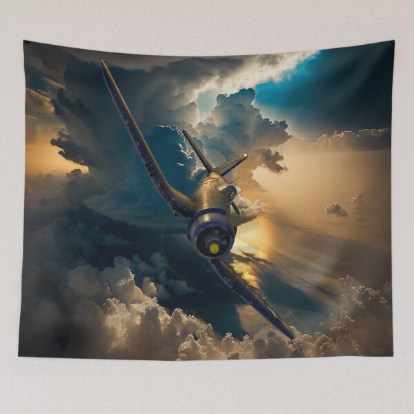 Item preview, F4U Corsair in the SunSet Aircraft Art designed and sold by CoolCarVideos.