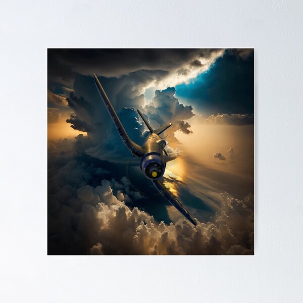 Item preview, F4U Corsair in the SunSet Aircraft Art designed and sold by CoolCarVideos.