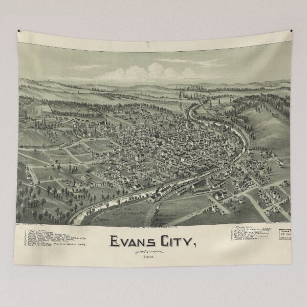 Artikelvorschau, Evans City, Pennsylvanien (1900) entworfen und verkauft von allhistory.
