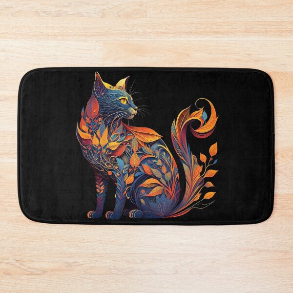 Item preview, Magic Fall Cat Cute Vintage Cat Lover Autumn Leaves designed and sold by SecretDicer.