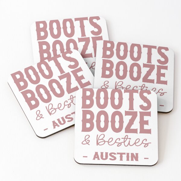Item preview, Austin Bachelorette Party Dusty Pink Boots Booze and Besties Country Western Design designed and sold by mysticblvd.