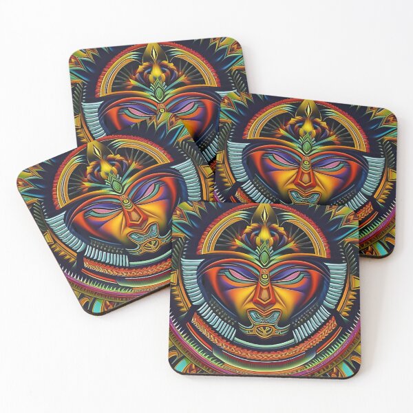 Item preview, New World Gods (3) - Mesoamerican Inspired Psychedelic Art designed and sold by TheThirdEye.
