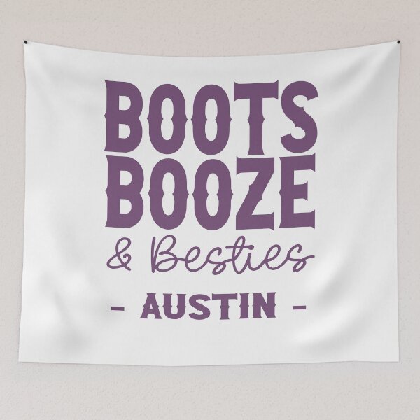 Item preview, Austin Bachelorette Party Lavender Boots Booze and Besties Country Western Design designed and sold by mysticblvd.