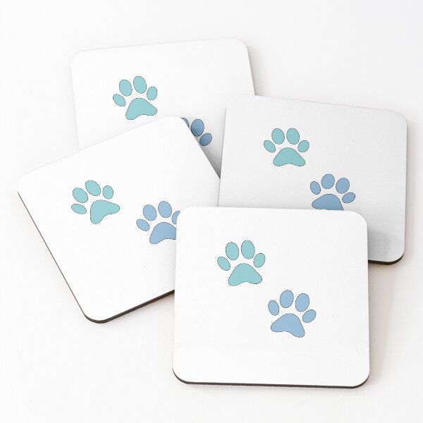 Item preview, blue dog's paws stickers designed and sold by Kiniusia.