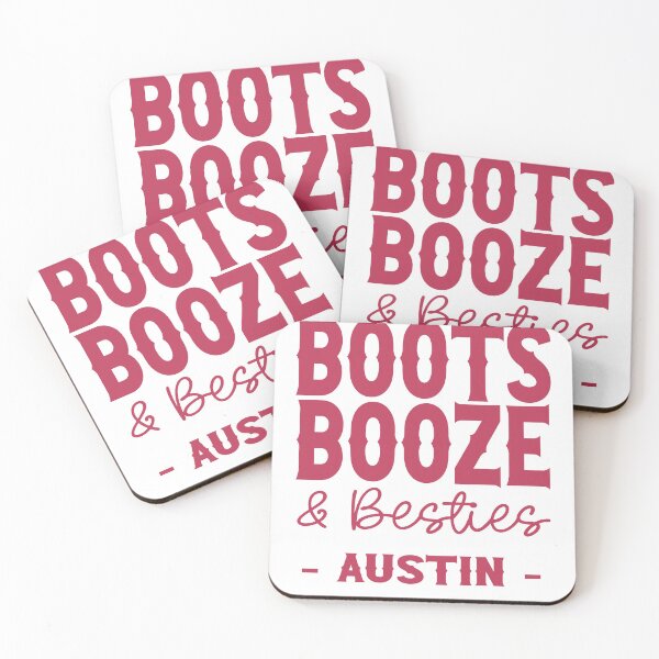 Item preview, Austin Bachelorette Party Magenta Pink Boots Booze and Besties Country Western Design designed and sold by mysticblvd.