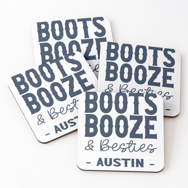 Item preview, Austin Bachelorette Party Navy Blue Boots Booze and Besties Country Western Design designed and sold by mysticblvd.