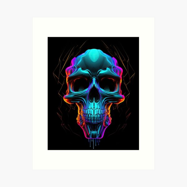 Item preview, Color gel skull designed and sold by folskullyz.