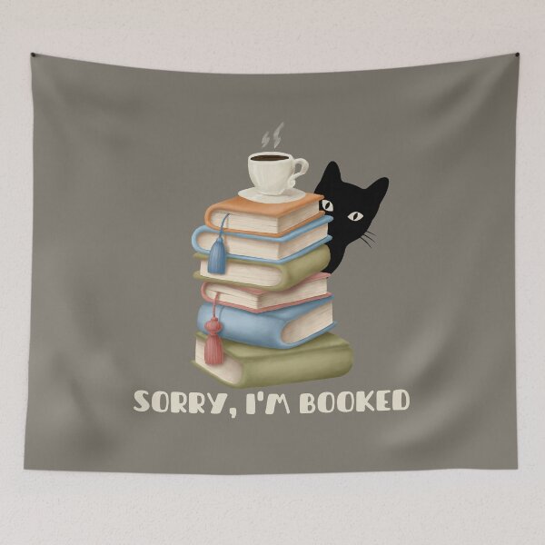 Item preview, Sorry Im Booked Cat designed and sold by SunfullyYours.