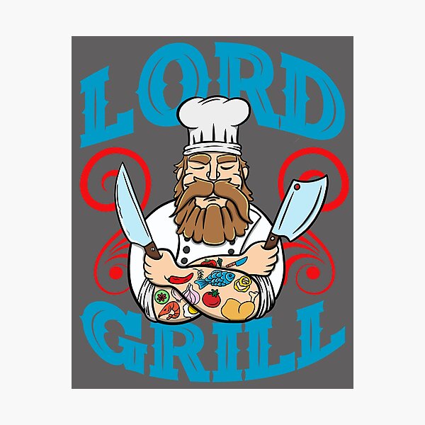 Vista previa del artículo con la obra «señor de la parrilla: chef en formación», diseñado y vendido por ImaginarStore.
