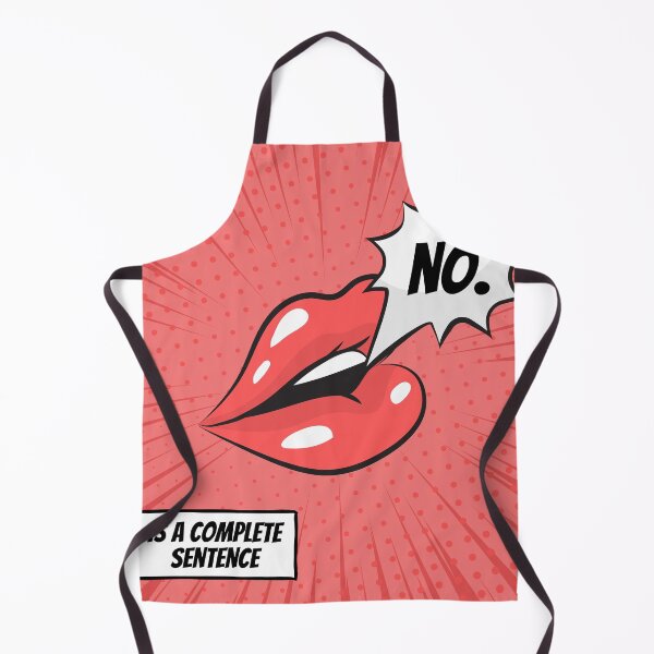 Artikelvorschau, NEIN ist ein vollständiger Satz | Korallenrotes Popart-Design entworfen und verkauft von SolPotts.