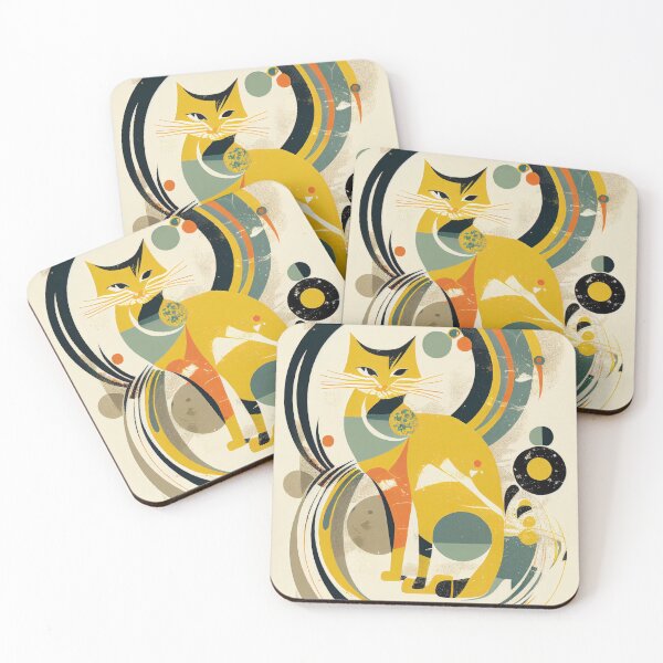 Item preview, Boho Cat 81 Abstract Art Print Painting Wall Decor designed and sold by winterkitty88.