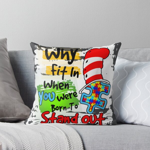 Item preview, Why Fit In Autism Awareness Doctor Teacher Cat In Hat Book designed and sold by Okaya25.