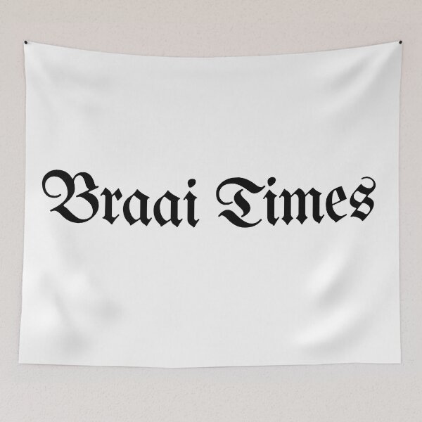 Item preview, Braai Times Newspaper Sticker designed and sold by AsteriskHouse.