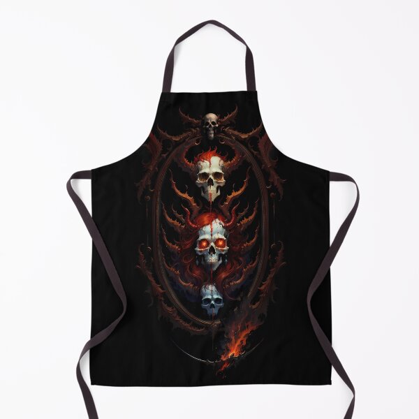 Item preview, PRINTS 3 SKULLS MIRROR designed and sold by GrimDark-Art.