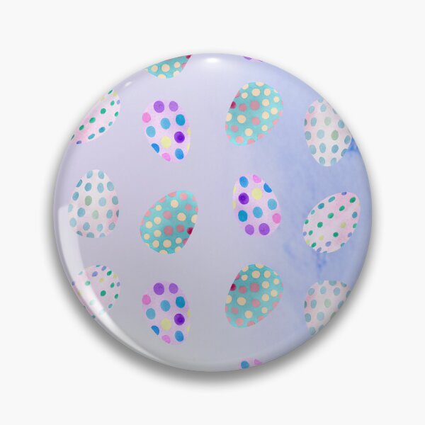 Item preview, Polka Dot Easter Eggs Collage Pattern in light blue background - Cute Easter Eggs  designed and sold by Vero De.