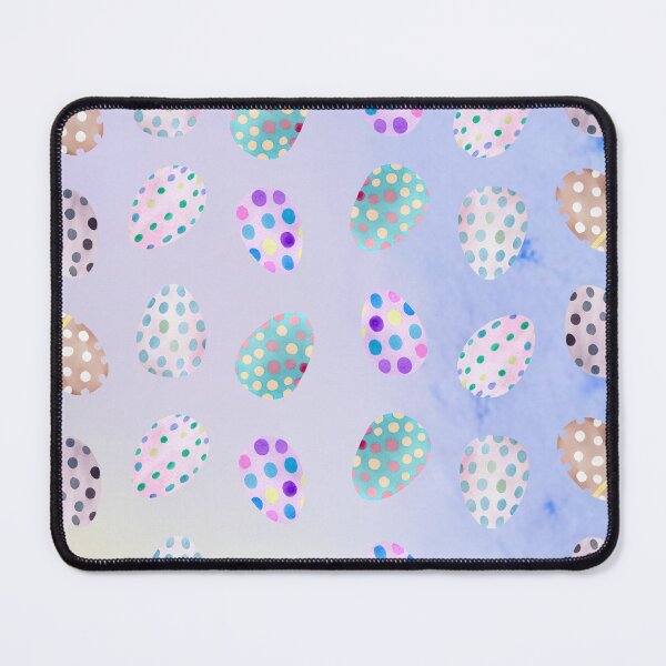 Item preview, Polka Dot Easter Eggs Collage Pattern in light blue background - Cute Easter Eggs designed and sold by Vero De.