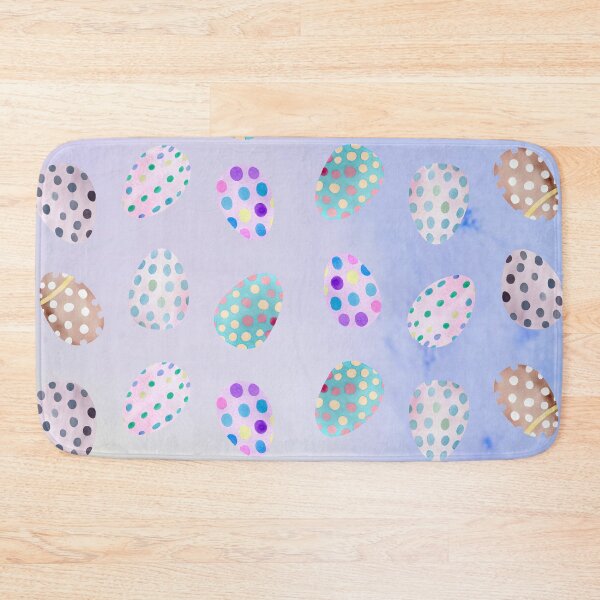 Item preview, Polka Dot Easter Eggs Collage Pattern in light blue background - Cute Easter Eggs  designed and sold by Vero De.
