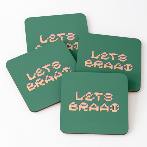 Item preview, Let's Braai Gamer Retro Typography designed and sold by AsteriskHouse.