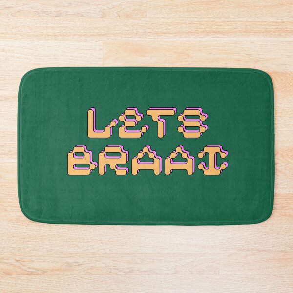 Item preview, Let's Braai Gamer Retro Typography designed and sold by AsteriskHouse.