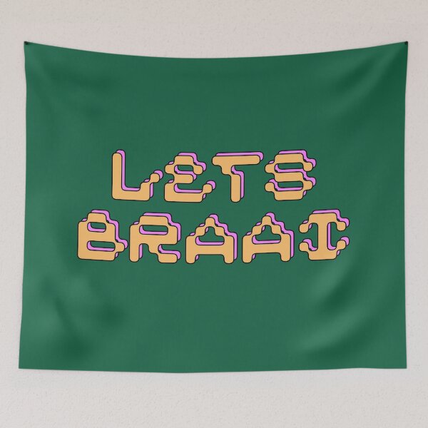 Item preview, Let's Braai Gamer Retro Typography designed and sold by AsteriskHouse.