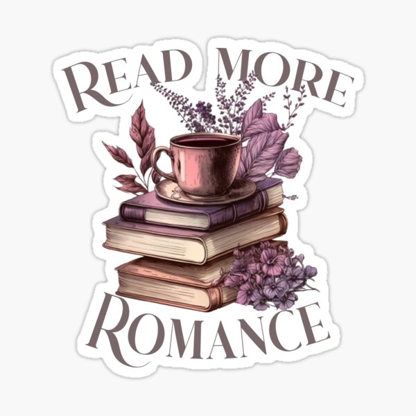 Read more romance Sticker for Sale by doffgolff250