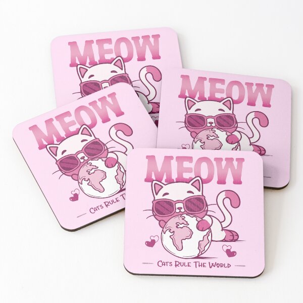 Item preview, Cats rule the world - funny cat quotes designed and sold by VichallanStudio.