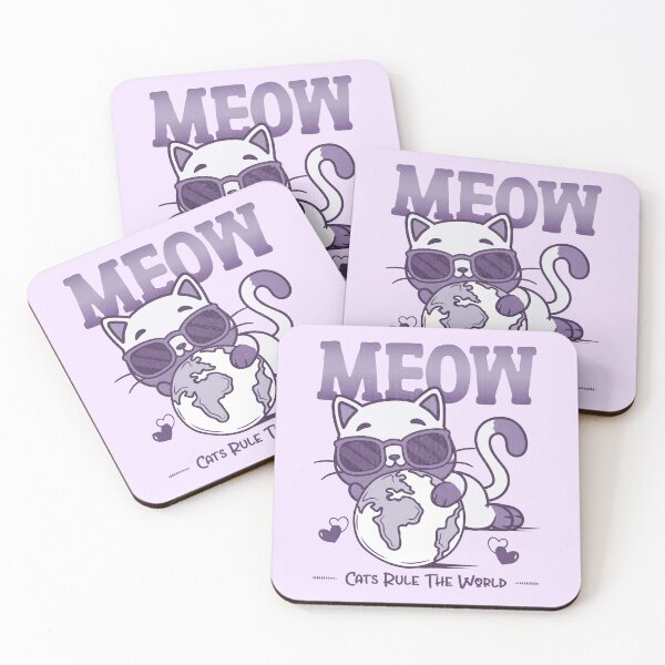 Item preview, Cats rule the world - funny cat quotes designed and sold by VichallanStudio.
