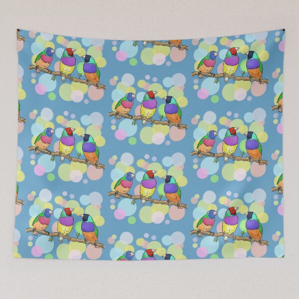 Item preview, Gouldian finch birds designed and sold by doodletokki.