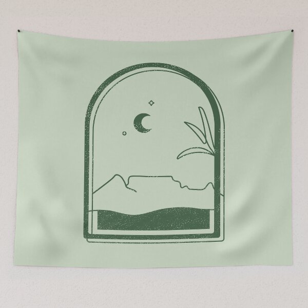 Item preview, Table Mountain Boho Sky Green designed and sold by AsteriskHouse.